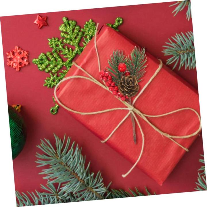 15 stuks kunstmatige dennenappels rode bessenstelen rode bessenplukkers kerstboom bessenstelen spray voor kunstmatige dennentakken, dennenappels, takken, kransen, dennenstam, schui