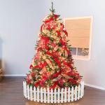 Witte kunststof omheining, 24 stuks, kerstboomomheining, grens van kunststof, kerstboomomheining voor kinderen, wit, kunststof, lattenhek, decoratie, voor Kerstmis, bruiloft, feest