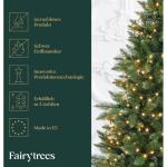 FT14/FT15 Normanntanne Kunstkerstboom, groene stam, gemaakt van PVC, inclusief houten standaard, 180cm