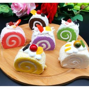 Fake Kuchen künstliche Kuchen Realistische Künstliche Simulation Kuchen Dessert Handwerk Fotografie Requisiten Gefälschte Schweizer Rolle Realistisches Essen(A)