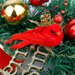 Rode kardinaal, kerstboomdecoratie, vogelknutselset voor boom, huis, tuin, feestdecoraties in de open lucht, 2-10 stuks