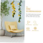 6 STK Simulation Zitronenrattan Sommerliche Haustürdekoration Frühling Künstliche Fruchtgirlande Künstliche Zitronengirlande Gelbe Zitronengirlande Künstliche Zweige Plastik Y