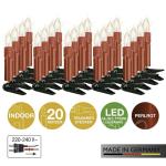 Lichtsnoer kerstboom, 20 boomkaarsen, 13,3 m, made-in-Duitsland, lichtketting met stekker, deelbaar, kerstverlichting met filament, kerstboomkaarsen 814033