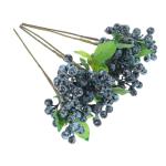 5st Künstliche Beeren Heidelbeerstiel Kranz Beeren Stechpalmenbeerzweige Xams Baumdekor Rote Beere Rote Beerenverzierung Material Für Blumenarrangements Beerenstängel Blue Plast