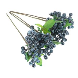 5st Künstliche Beeren Heidelbeerstiel Kranz Beeren Stechpalmenbeerzweige Xams Baumdekor Rote Beere Rote Beerenverzierung Material Für Blumenarrangements Beerenstängel Blue Plast