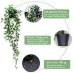 3 x kunstmatige potplanten, groene hangplant voor binnen en buiten, hangende slingers voor bruiloft, tuin, hangmanden, wanddecoratie