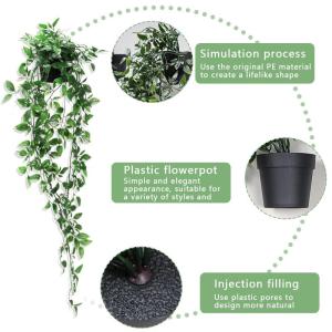 3 x kunstmatige potplanten, groene hangplant voor binnen en buiten, hangende slingers voor bruiloft, tuin, hangmanden, wanddecoratie