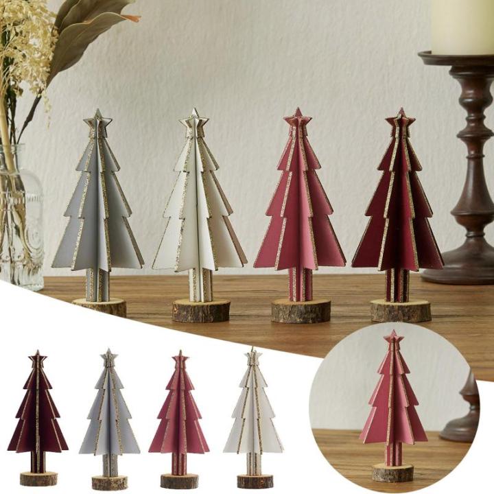 Hölzerne Weihnachtsbaum Dekoration,Mini Desktop Dekoration,Familie Tisch Kamin Dekoration,Hölzerne Weihnachtsbaum Tischplatte Weihnachtsdekorationen für Weihnachten Party Tisch 