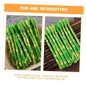 20 STK Simulierte Spargel-Ornamente Realistische Pflanzliche Ornamente Spargel Dekor Spargel-Modelle Gefälschtes Lebensechtes Gemüse Vortäuschen Spielzeug Gemüse Obst PVC