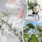 20 stuks , , namaakmini-bloemen van zijde, voor woondecoratie, bruiloften (wit)