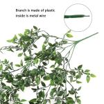 , hangende groene hangende 2 stuks, bladeren, namaak-slingers, kunststof planten, voor bruiloft, tuin, wanddecoratie (lengte: 80 cm)