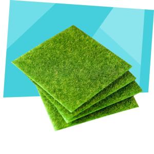 2 Stück Lebensechte Fee Kunstrasen Miniatur Ornament 15 x 15 cm DIY Mini Fee Deko Für Garten Und Rasen Grün