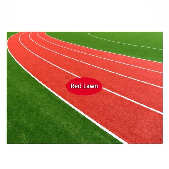Kunstrasen Rot Kunstrasen Fake Grass Höhe 2,5 cm Realistischer Kunstrasen mit Drainagelöchern für drinnen und draußen (Größe: 2 x 3 m)