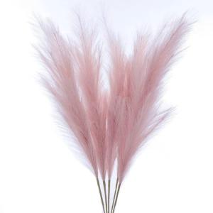 5 stks Kunstbloemen, Pampas Gras Larg Ascendant Gras Nep Bloemen Gras voor Bruiloft Boeketten Home Party Hotel Centerpieces Decoraties, Roze