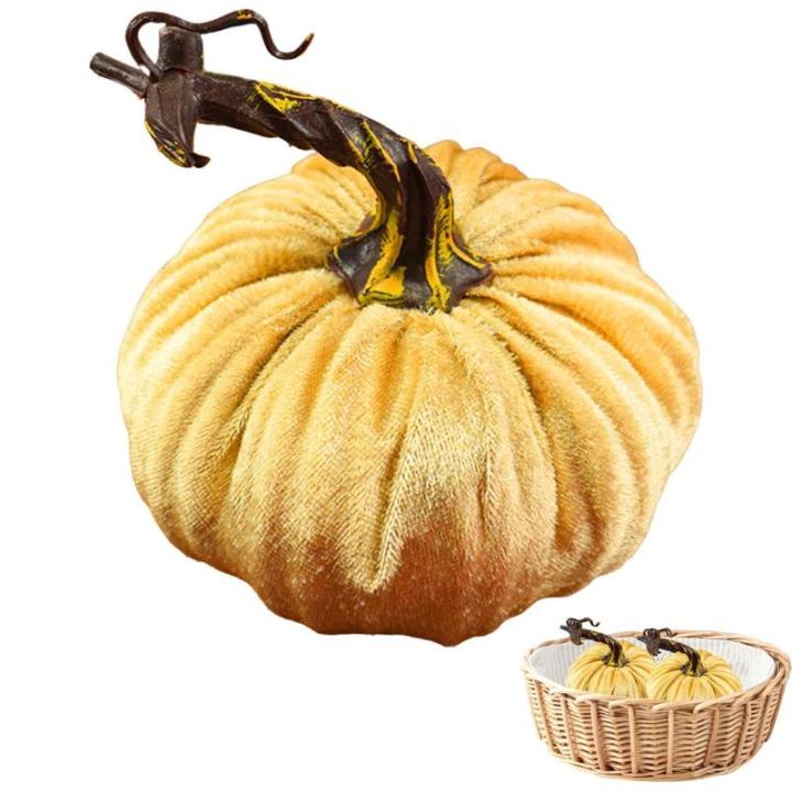 Minis Samt-Kürbisse – Künstliche Künstliche Dekorative Bunte Schaumstoff-Kürbisse | Handgemachte Halloween-Ernte-Gemüse-künstliche Simulations-Kürbisse, Bauernhaus-rustika