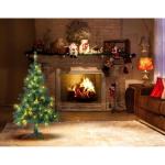 Kerstboom verlichting: kerstboom met vloerstandaard, 120 cm, 250 takpunten, 100 leds (kunstkerstboom led)