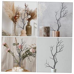 2 stuks kunsttak zwarte vaas, vloerbekleding, boom met zwarte twijgen, decoratieve stokken, kunstmatige plantentakken, simulatieboom, Manzanita-tak, plastic, heks, herfst