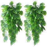 2 stuks kunstmatige Monsterabladeren Kunstmatige klimop Bladslinger Planten Wijnstok Hangende Faux Tropische Monstera Palmbladeren Nep-klimopplanten voor binnen, buiten, huis, tuin