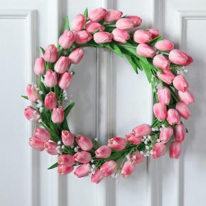 10 stuks PU Real Touch Latex Kunstmatige tulpen neptulpen bloemen boeketten bloemenarrangement voor huis kamer bruiloftsboeket middenstuk, roze