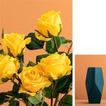 Kunstblumen Künstliche Blumen für den Innenbereich, Simulationsstrauß-Set mit Vase, künstliche Seidenblumen, Dekoration für Tischdekoration zu Hause für jeden Anlass