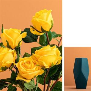 Kunstblumen Künstliche Blumen für den Innenbereich, Simulationsstrauß-Set mit Vase, künstliche Seidenblumen, Dekoration für Tischdekoration zu Hause für jeden Anlass