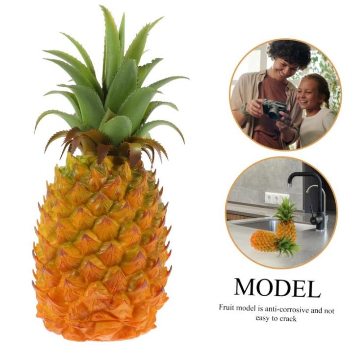3St simulierte Ananas-Ornamente Ananas Pflanzer Ananas-Modell Ananas Attrappe für Schaufenster Kunst Ananas für Hausdekoration Wassertisch Spielzeug Modell mit künstlicher Anana