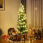 Weihnachtsbaum künstlicher Baum, Grüner Bleistift Schlanker Weihnachtsbaum(8FT/2.4M)