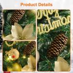 Kleiner Weihnachtsbaum mit Beleuchtung Mini Weihnachtsbaum Klein Geschmückt LED Tisch Tannenbaum Künstlich Klein mit Lichterkette Weihnachtsbäume mit Weihnachtsdeko DIY Tischdek