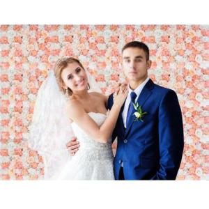 Kunstbloemen wanddecoratie 60 x 40 cm, voor thuis, feest, bruiloft, decoratie, (kleur: 25 stuks)