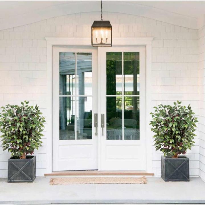 Benjamini Ficus, , grote kunstboom, kamerplant, decoratie met echt houten stam, voor kantoor, decoratie, slaapkamer, eetkamer, binnen, buiten, groen/rood, 91 cm