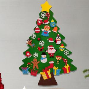 Kid Felt Christmas Tree | Wall Art Decor | Christmas Tree Wall Decor | Felt Christmas Tree | Christmas Tree For Kids Interactive Fun For Children's Rooms, Bedrooms, Dormitories