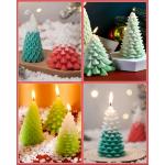 3 stuks kerstkaars mal siliconen, kerstboom kaars mal, DIY siliconen mal, kaars siliconen voor DIY geurkaars, kaars voor het gieten van kerstboom, kaars voor kerstdecoratie