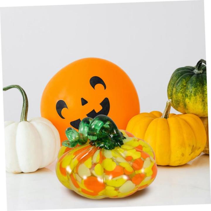 3st Kürbishandwerk Kürbis-Requisite Thanksgiving-kürbis-Dekorationen Herbsternte Kürbisdekor Tisch-kürbis-Figur Kürbis-tischdekoration Kürbis Im Herbst Kürbis Ernten Glas