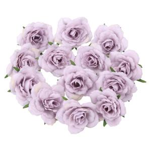 Künstliche Blumen, 30 stücke Echt Aussehende Schaum Gefälschte Rosen mit Stielen for DIY Hochzeit Bouquet Handwerk Party Valentinstag(Purple)