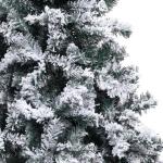 Weihnachtsbaum mit Schnee Künstlicher Weihnachtsbaum mit Ständer PVC Extra großer Weihnachtsbaum Grün 300 x 155 cm