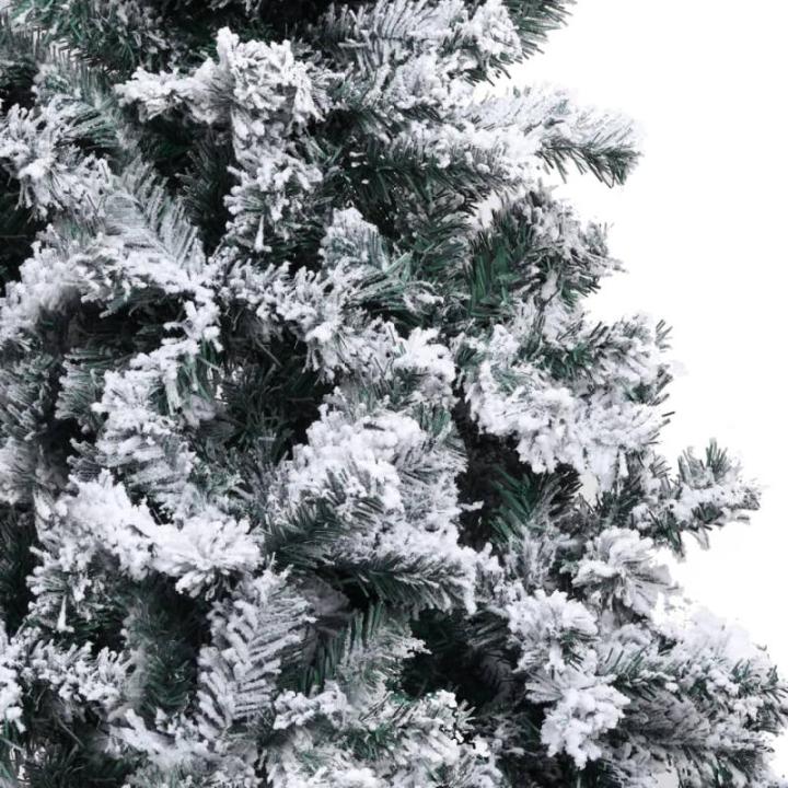 Weihnachtsbaum mit Schnee Künstlicher Weihnachtsbaum mit Ständer PVC Extra großer Weihnachtsbaum Grün 300 x 155 cm