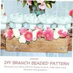 3 Stück Acryl Zweig Blumen Bastel Perle Künstliche Zuhause Hochzeit Party Heimdekoration Zubehör Hochzeit Heimdekoration Blütenknospe