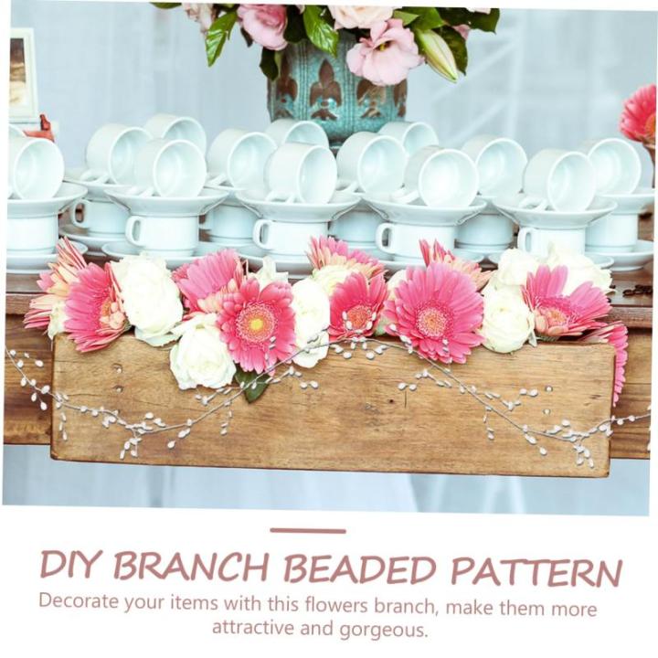 3 Stück Acryl Zweig Blumen Bastel Perle Künstliche Zuhause Hochzeit Party Heimdekoration Zubehör Hochzeit Heimdekoration Blütenknospe