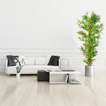 Bamboestruik, echte houten stam, kunstboom, kunstplant, keuze uit 160, 190 of 220 cm, getest op schadelijke stoffen, 220 cm