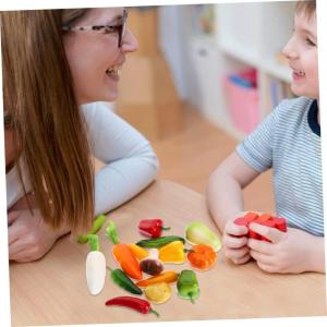 4 Sätze Gefälschtes Gemüse Realistisches Gemüse Gemüse-Modell Gemüse Kognitives Modell Künstlicher Pfeffer Falsches Gemüse Kartoffelspielzeug Lebensmitteldekor Schaum 17 St