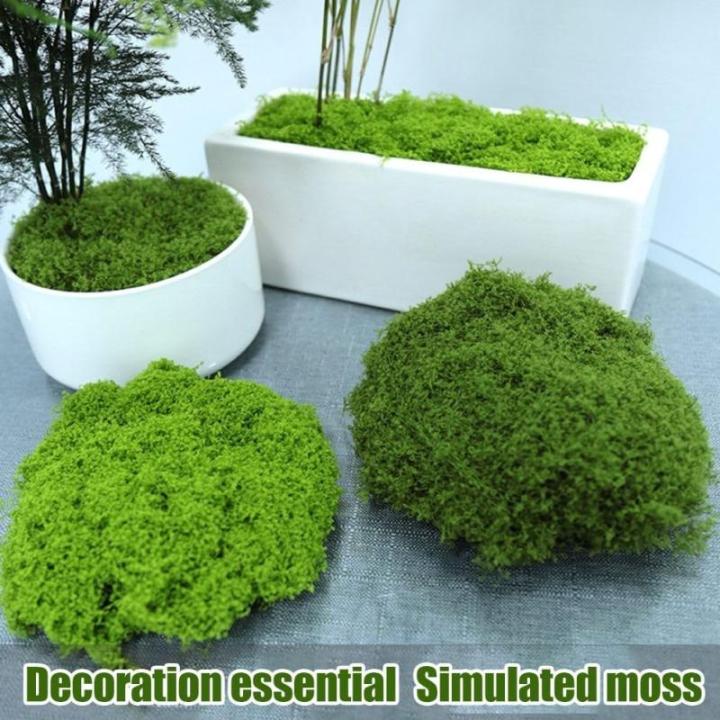 Hergestellt aus Kunststoff, lebensechtes Kunstmoos für Blumentopf-Dekoration und Bastelprojekte (hellgrün 50)