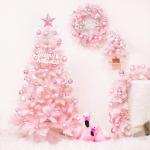 Künstlicher rosa Weihnachtsbaum, Weihnachtsbaum-Kiefer, falscher Sakura-Baum im japanischen Stil, unbeleuchteter, aufklappbarer Weihnachtsbaum, modischer Weihnachtsbaum，Pink-210