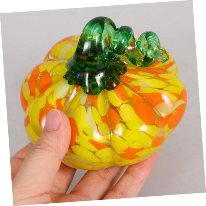 4 Stück Kürbishandwerk Kürbis-Requisite Tisch-kürbis-Figur Herbsternte Kürbisdekor Thanksgiving-kürbis-Dekorationen Kürbis Im Herbst Kürbis Ernten Szenenlayout Glas