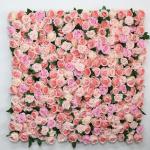 Rosa Kunstblumen-Wand-Blumenpaneel, 61 X 40,6 cm, Blumen-Wandpaneel-Set Für Hintergrund, Hochzeit, Wanddekoration(12PCS)