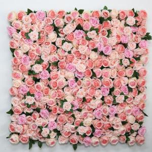 Rosa Kunstblumen-Wand-Blumenpaneel, 61 X 40,6 cm, Blumen-Wandpaneel-Set Für Hintergrund, Hochzeit, Wanddekoration(12PCS)