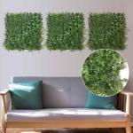 wand, bosgroen, set van 3, elk 50 x 50 cm, groen voor binnen en buiten, uv-bestendig, onderhoudsvriendelijk en duurzaam, verticale tuin voor een feel-good sfeer en