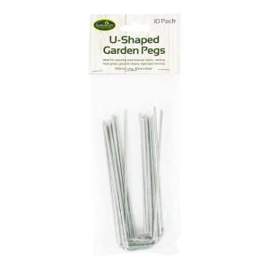 26610 10er-Packung 15 cm Kunstgrasanker aus Metall | Strapazierfähige U-Stifte | Mehrzweck-Erdanker | Gartenzubehör, grün