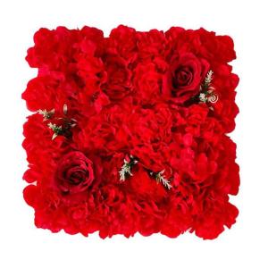 Künstliche Blumen-Wand, Für Hochzeit, Party, Draußen, Drinnen, Garten, Hinterhof, Wanddekoration, Rot(Color:1pcs)