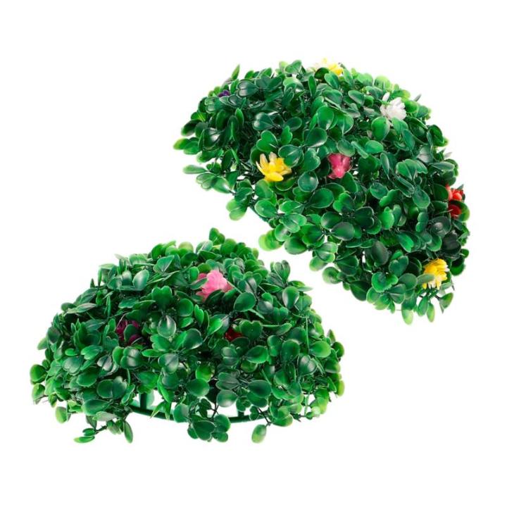 3st Grasball Blumenball Kunstrasen-anhänger Dekorative Hängende Kugeln Hängende Anhänger DIY Grasbälle Künstliche Formschnittkugel Lebendige Formschnittkugel Kunstrasenball P