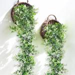 Set Aus Zwei Eukalyptus Girlanden 178 cm, Kunstpflanzen Hängend, Realistisch Und Schön, Langlebig, Eukalyptus Deko Ist Geeignet für Zuhause, Hochzeit, Festival, Party-Dekoration